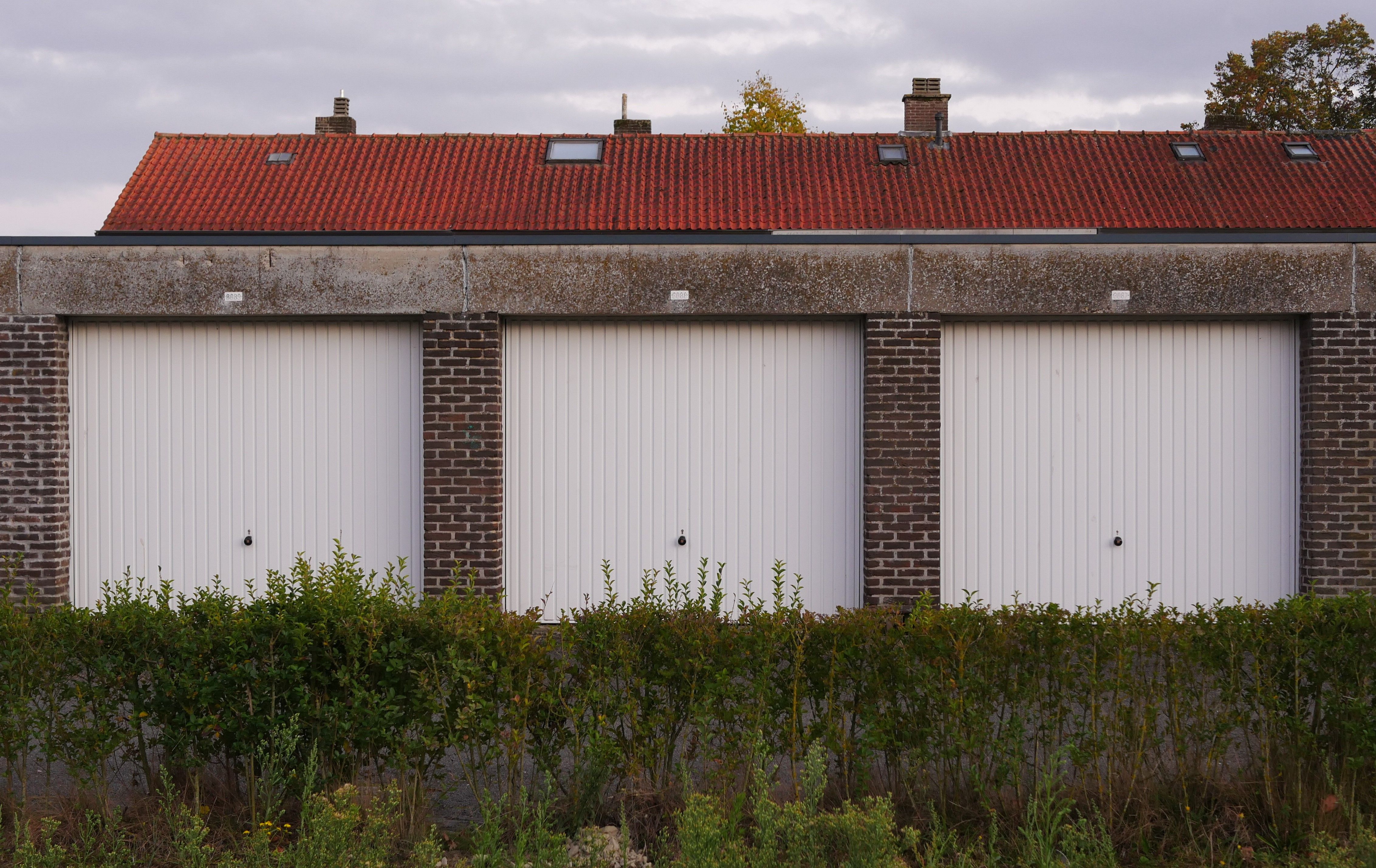Exterior view of residential garages that can serve as home entry points